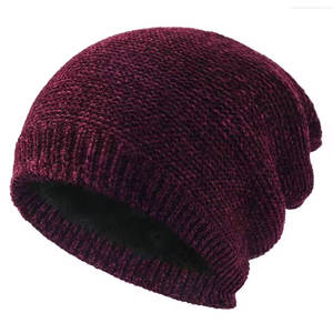 Hot Selling Unisex Winter Warm Beanies Custom 3D Embroidery Solid Skull Cap with Checked Style in Special Colors - Product Image 1