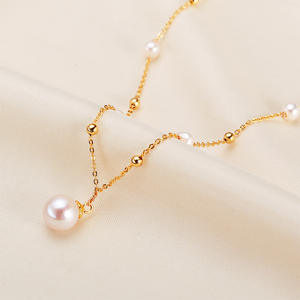 สร้อยคอจี้มุกน้ำจืดเอ็ดดิสันจากจูจี้ ขายส่ง หุ้มด้วยทอง 18K ดีไซน์ท้องฟ้าเต็มดาว เครื่องประดับสุดหรู ไอเดียของขวัญที่สมบูรณ์แบบ - Product Image 2