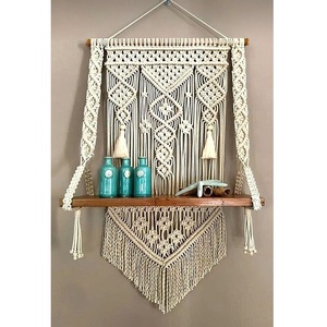 Support de plante suspendu en macramé de qualité export, décoratif, pour intérieur, maison, bureau, balcon, jardin - Product Image 1