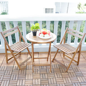 Acacia <b>Wood</b> <b>Table</b> Solid Hardwood Furniture for Indoor Outdoor Use <b>Garden</b> Patio Dining and Hospitality Applications - Product Image 6