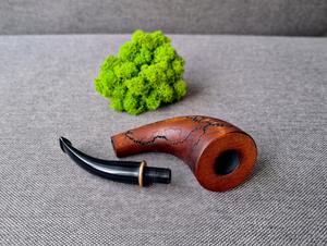 Pipa de fumar de madera vintage, pipa de tabaco clásica hecha a mano, pipa de tabaco tradicional para decoración de clubes y bares. - Product Image 2