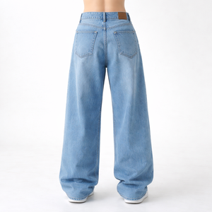 Fashionable Breathable Plus Size Low Waist Autumn Women Baggy Denim Pants - Product Image 2