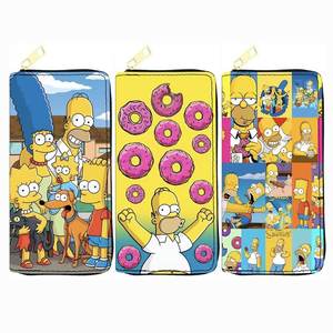 Carteras Lindas de Dibujos Animados para Niñas SSimpsons, Carteras Largas con Cremallera y Cadena, Carteras Hermosas para Mujer, Cartera Brillante para Mujer - Product Image 1