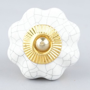 Boutons en céramique effet craquelé blanc, design industriel polyvalent pour tiroirs, armoires, cuisines, commodes, chambres, salles de bain, extérieur et villas - Product Image 6