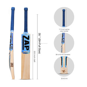 Bate de Críquet ZAP Glider Kashmir Willow de Calidad Premium, Material de Madera Duradero, Color Personalizable, Ligero, Talla India 3 - Product Image 6