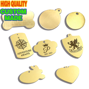 Vente en gros de plaques d'identification <span class=keywords><strong>pour</strong></span> <span class=keywords><strong>chien</strong></span> en laiton gravées au laser avec logo personnalisé, de haute qualité, plaques nominatives métalliques personnalisées <span class=keywords><strong>pour</strong></span> <span class=keywords><strong>collier</strong></span> d'animal de compagnie, breloques de sécurité - Product Image 2