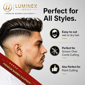 NYBL-55 5.5inch Straight <b>Left</b>-<b>handed</b> <b>Scissors</b> JAPAN 440C Sharp 58-59HRC Hardness Stainless Steel Handle Barber Shears Hair 28 - Product Image 3