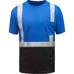 Chemise de sécurité multi-designs à manches longues/courtes en polyester pur, respirante et haute visibilité pour hommes, idéale pour le travail en été - Product Image 2