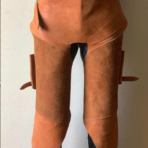 Chaps de ferrier professionnel en cuir robuste, réglables, pour le sablage et la protection des sabots, protection pour le travail de sablage - Product Image 2