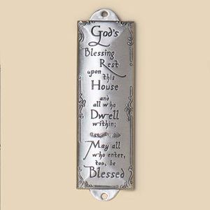 Best Seller Pewter Vine Mezuzah Case Olive Leaf Jewish Doorpost Cover Handmade Judaica Wall Decor Gift For New Home Modern Decor - Product Image 6