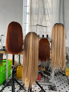 Facile à nettoyer avec des perruques Lace Front pour les femmes noires, vente en gros droite naturelle vietnamienne avec couleur mélangée - Product Image 2