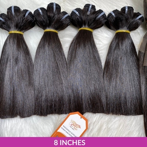 ผมต่อแบบตรงปลายหนาของ SDD สีดำยาว8 10นิ้วผมมนุษย์สำหรับทำวิกผม - Product Image 4