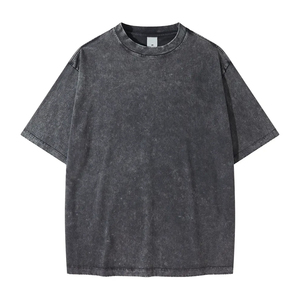 Streetwear Acid Wash <b>T</b> Shirt Oversized Heavyweight Faded Cotton Private Label Tee - Product Image 6