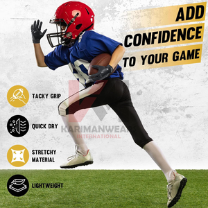 Pro-Grade American Football Receiver Gloves <b>Sticky</b> Silicone Palm Custom Logo Breathable Mesh Training Gear Wholesale Factory - Product Image 5