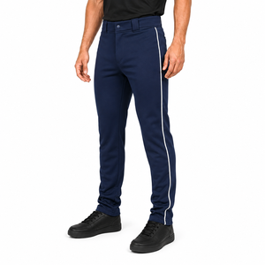 Pantalon de baseball unisexe personnalisé avec passepoil, professionnel, à bas ouvert, pour softball, couleur unie, pour match d'équipe, été, imprimé, 100% coton - Product Image 3