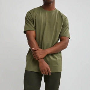 T-shirt décontracté à col rond en soie/coton personnalisé Sun Fade pour homme – Vêtement d'été vierge tricoté, coupe régulière, respirant, à manches courtes - Product Image 4