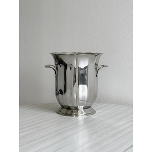Oval Shape Silver Champagne Buckets Metal <b>Coolers</b> High <b>Ice</b> Bucket Luxury Stainless Steel <b>Ice</b> Bucket with Metal Tripod Stand - Product Image 1