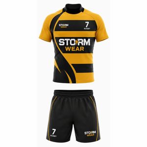 Maillots de rugby imprimés numériquement en gros – Conception personnalisée gratuite – Tenues de rugby sur mesure pour hommes – Ensemble de football haute qualité à séchage rapide - Product Image 5