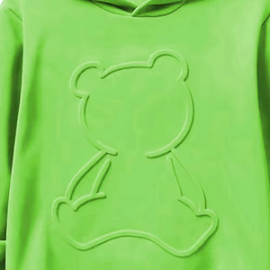 Heavyweight <b>Hoodies</b> French Terry Oversized Embossing <b>Hoodies</b> Men Custom Embossed Logo Men <b>500</b> <b>Gsm</b> Thick Unisex Hoody - Product Image 5