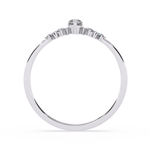 Anillo de Compromiso de Platino con Diamante Corte Pera y Diamantes Laterales Redondos, Certificado GIA, Joyería Fina Clásica para Mujer - Product Image 4