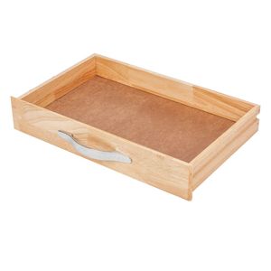 Carrello da Cucina Moderno Regolabile con Finitura Burlywood, Piano in Acciaio Inox, Due Cassetti, Due Ripiani, Caratteristica Impermeabile - Product Image 5