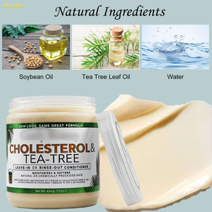 Après-shampoing revitalisant profond au théier 15oz, bio, végétalien, à la kératine, hydratant, nourrissant, lissant, crème sans rinçage pour cheveux - Product Image 3