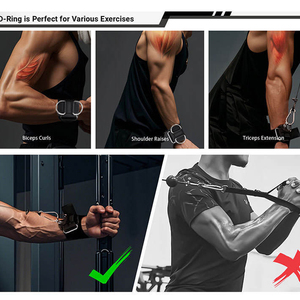 Sangles de musculation rembourrées en néoprène ZOTO avec double boucle en D, sangles de soutien du poignet pour la musculation en salle de sport, vente en gros - Product Image 5