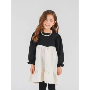 Vestido Coreano OZKIZ para Niñas, 100% Algodón, con Volantes, Moda Infantil al por Mayor para 2-6 Años, Primavera/Otoño - Product Image 1