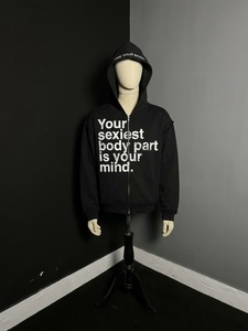 <b>Black</b> Distressed <b>Zip</b> <b>Up</b> <b>Hoodie</b> Men Vintage Boxy Graphic Sweatshirt Custom <b>Black</b> Typography Print <b>Zip</b> <b>Up</b> <b>Hoodie</b> Oversized - Product Image 1