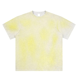 Hip Hop Sun Faded Acid <b>Washed</b> T-Shirts Custom <b>Hande</b> Print Blank Vintage Regular Fit Polyester/Cotton Eco-Friendly Casual for Men - Product Image 5