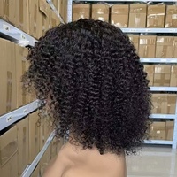 Perruque courte en cheveux humains vierges 100% 12A, coupe pixie, perruques courtes en cheveux humains, fabrication mécanique, vague courte, perruques pas chères pour femmes