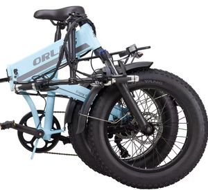 Bicicleta eléctrica plegable deportiva con cuadro de aleación de aluminio, entrega en la UE en un solo día, con frenos de disco dobles y neumáticos gruesos de 20*4.0 - Product Image 4