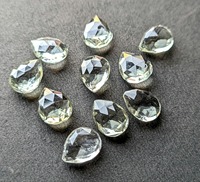 Ametyste Verte Naturelle Prasiolite Taillée en Poire Rose Forme Badam Pierre Facettée de Haute Qualité RUHAN GEMS pour la Fabrication de Bijoux Fins