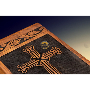 Handcrafted christians cultural urns & Natural Wood Cremation Urn Ashes <b>Box</b> Artistic Funeral <b>Memorial</b> <b>Keepsake</b> by AYAANS - Product Image 2