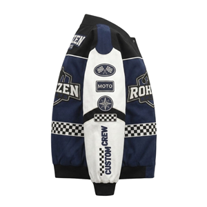 Chaqueta Bomber Varsity Personalizada con Letras Bordadas, Botones a Presión, Estilo Urbano, Resistente al Viento, Informal, para Equipo, Unisex, Invierno - Product Image 3