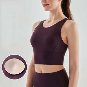 Top Deportivo Corto para Gimnasio, Resistente a Impactos, Agradable al Tacto, con Relleno Extraíble, para Mujer - Product Image 2