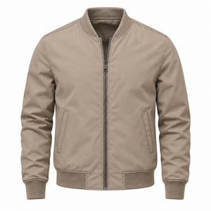 Superior Quality Bomber Jacket Polyester Heated <b>Black</b> Jackets For <b>Men</b> Low Price OEM Service Customized - Product Image 1
