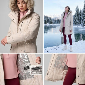 Chaqueta Parka de Invierno Personalizada para Mujer, Cortavientos, con Capucha, 100% Poliéster, Manga Acolchada, 300g, OEM, Venta al Por Mayor - Product Image 5