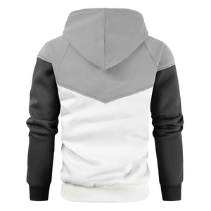 Sweat-shirt à capuche pour homme BRG, manches raglan, coupe classique, style décontracté, automne, blanc, noir, gris, polyester, sweats à capuche pour homme - Product Image 3