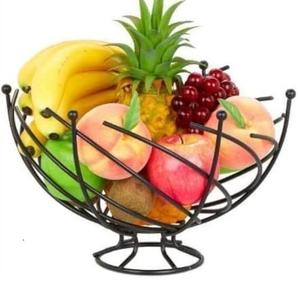 Elegant Design Handmade 2 Tier <b>Basket</b> for Fruit Storage Black Powder Coated <b>Basket</b> Kitchenware Fruit Storage <b>Basket</b> - Product Image 4