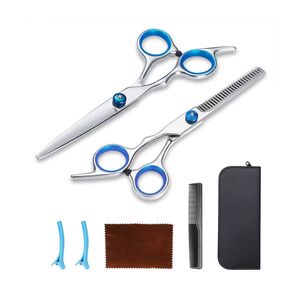 Ciseaux de barbier professionnels japonais en acier pour droitiers, édition limitée, kit de ciseaux, huile de nettoyage, chiffon, 4Cr13, voyage - Product Image 4