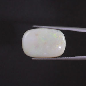 Opale blanche naturelle, pierre précieuse en vrac, 8,13 carats, taille coussin 21x14mm, certifiée IGI, taillée et polie à la main, vente en gros pour la fabrication de bijoux - Product Image 1