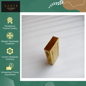 Eco-Friendly Durable Engraved Modern Brass <b>Matchbox</b> Sleeve Handmade Metal Match Holder Safety Cover Available with Gold/Silver - Product Image 2