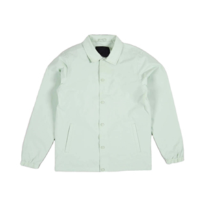 Veste en toile vert clair pour homme, coupe classique, col rabattu, fermeture boutonnée, vêtement décontracté pour le printemps, vestes en toile - Product Image 1