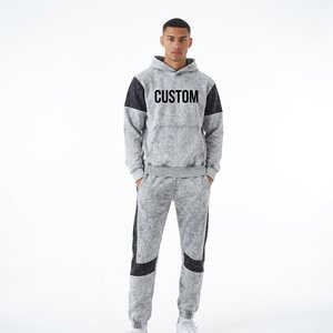 Conjunto Deportivo para Hombre con Lavado Ácido, Logotipo Personalizado, Corte Regular, Sudadera de Algodón Grueso, Pantalones Jogger, Ropa Urbana, Fabricante Mayorista - Product Image 6