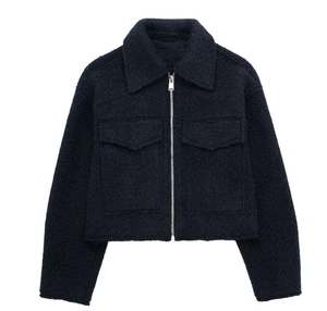 Veste Courte en Laine Douce pour Femme – Nouvelle Collection Printemps 2026, Manteau Court en Laine Léger et Décontracté, Vêtement d'Extérieur pour Femme - Product Image 4
