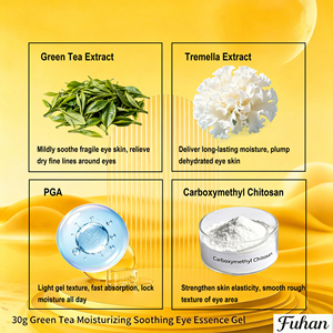 Suero en Gel Reafirmante <span class=keywords><strong>y</strong></span> Reparador para el Contorno de Ojos con Té <span class=keywords><strong>Verde</strong></span>, Extracto de Tremella <span class=keywords><strong>y</strong></span> PGA, Hidratante, Reduce Líneas Finas, Efecto Lifting, Antiarrugas <span class=keywords><strong>y</strong></span> Antienvejecimiento - Product Image 3