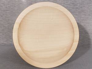 Vajilla de madera maciza natural, platos redondos para fruta, pastel, aperitivos, té - Plato de madera elegante - Product Image 6
