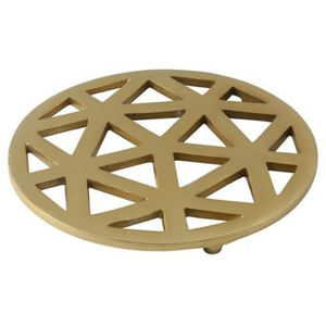 Modern Gold Geometric Metal <b>Trivet</b> Hollow Out Aluminum Kitchen Hot Pot Stand Heat Resistant Mat for Bulk Wholesale Suppliers - Product Image 1