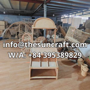 Carrito de Té de Mimbre Natural para Niños, Juguete Educativo de Venta Caliente, Carrito de Té de Mimbre para Juego de Imitación, Venta al por Mayor - Product Image 6